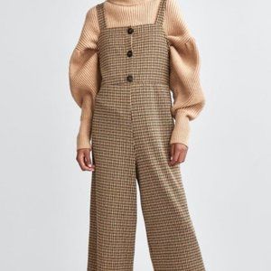 Zara | Checkered Jumpsuit with Buttons • Size S